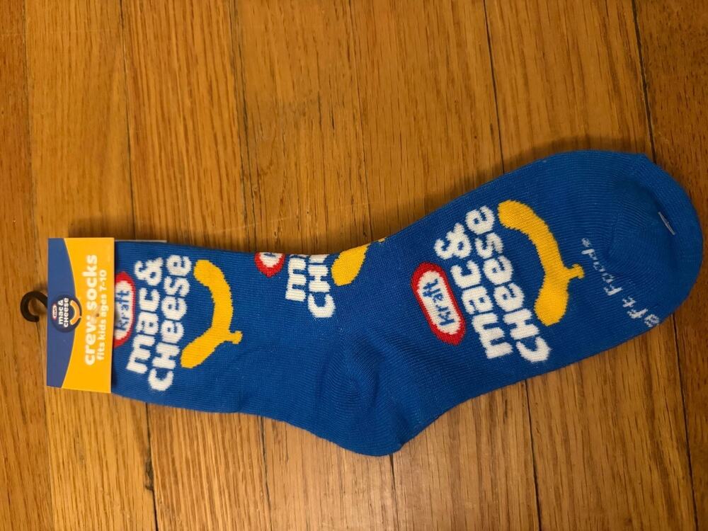 Kids Kraft Mac and cheese socks